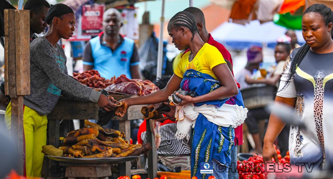 A file photo of a resident at a market in Akure, Ondo State. Photo: Sodiq Adelakun